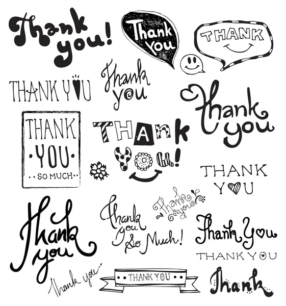 Teşekkür ederim doodle vektör