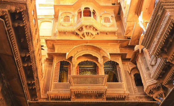 Details Beautiful Rajasthan Heritage Buildings Jaisamer Mughal Style Rajasthan India — Stock Photo, Image