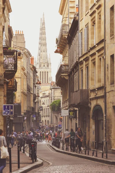 Burdeos Francia Febrero 2020 Enfoque Selectivo Los Edificios Ciudad Burdeos —  Fotos de Stock