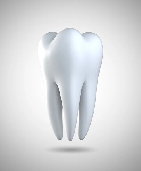 3D ілюстрація зуба на сірому фоні . — стокове фото