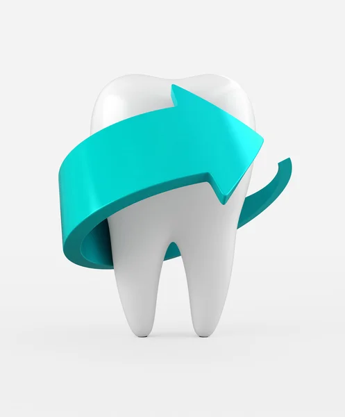 3D illustration of tooth protection and whitening. — Stock Photo, Image