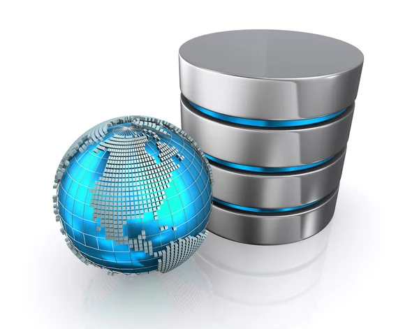Concepto de almacenamiento de bases de datos, cloud computing . — Foto de Stock