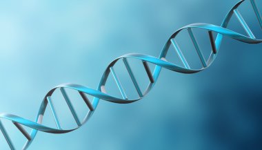 3D Dijital Dna yapısı sarmalı.