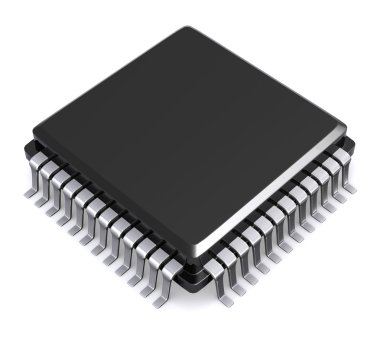 3D render mikroçip.