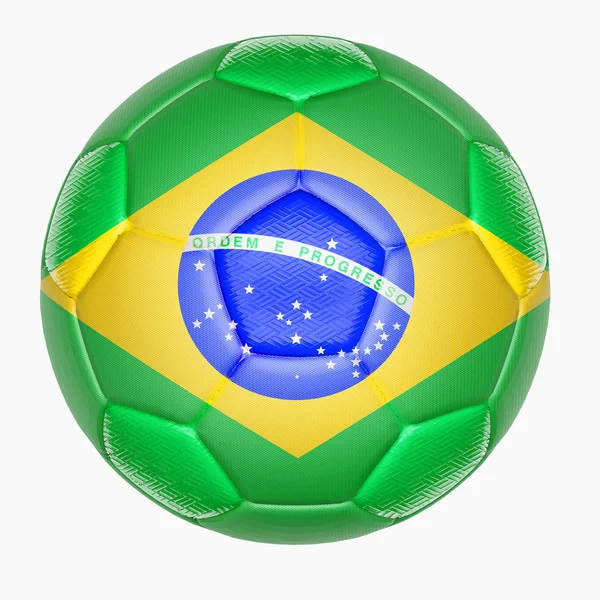 Mapeamento de bola de futebol com bandeira — Fotografia de Stock
