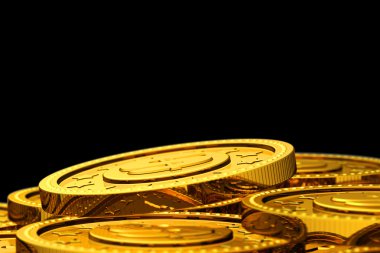Birçok altın sikke arka plan.