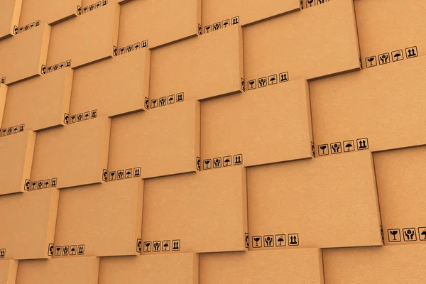 Stack of Cardboard boxes. — Stock Photo, Image