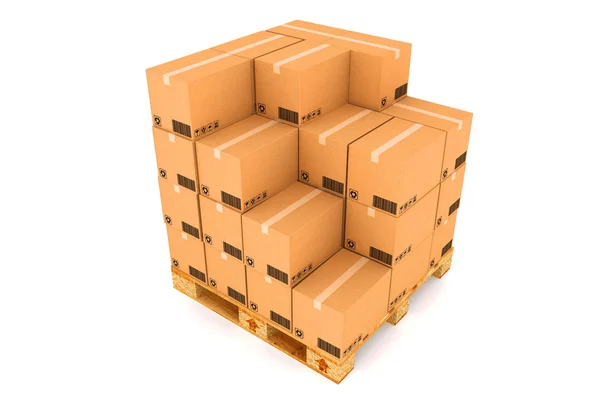 Pila di scatole di cartone. — Foto Stock