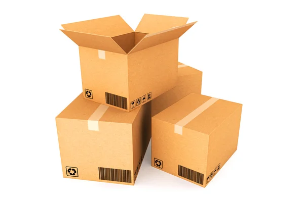 Pila de cajas de cartón. — Foto de Stock
