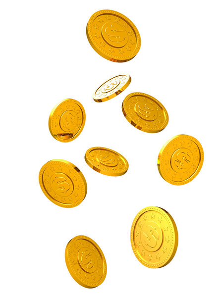 Падение золотых монет
.