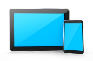 Dijital cihazlar tablet ve akıllı telefon.