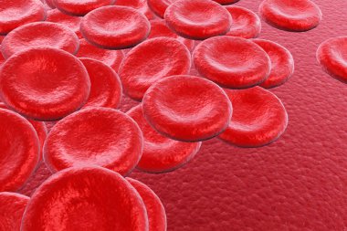 3D render kırmızı kan hücrelerinin arka plan.