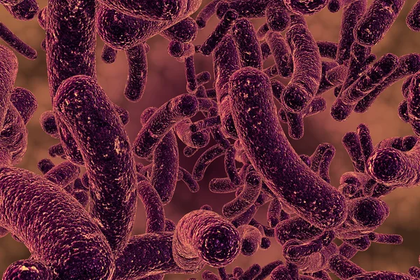 Cellule del virus di rendering 3D . — Foto Stock