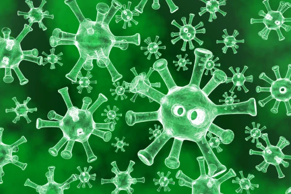 Células de vírus renderização 3D . — Fotografia de Stock