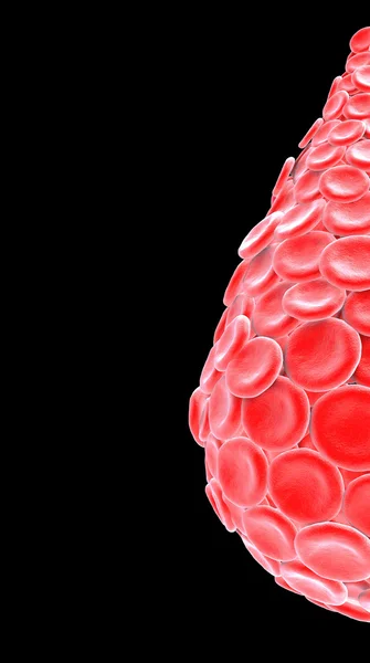 3D render kırmızı kan hücrelerinin arka plan. — Stok fotoğraf