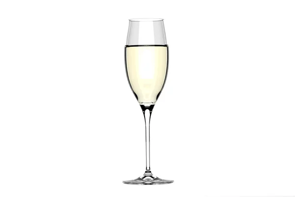 White wine in glass. — Stock Photo, Image