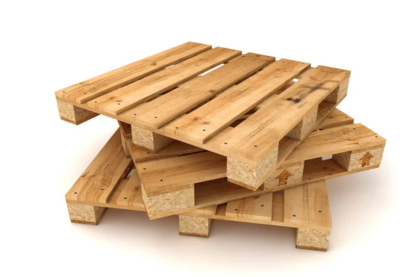 Stapel van houten pallets. — Stockfoto