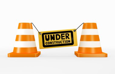 İnşaat kavramı altında 3D çizimi.