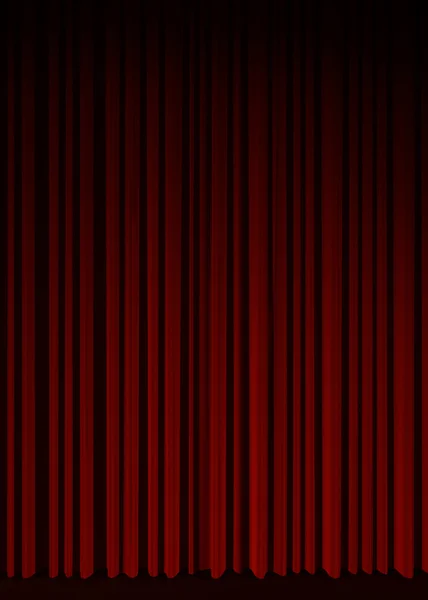 Red curtain in theater. — Stock Photo, Image