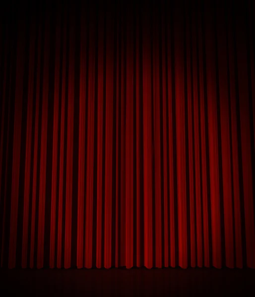 Червона завіса в театрі . — стокове фото
