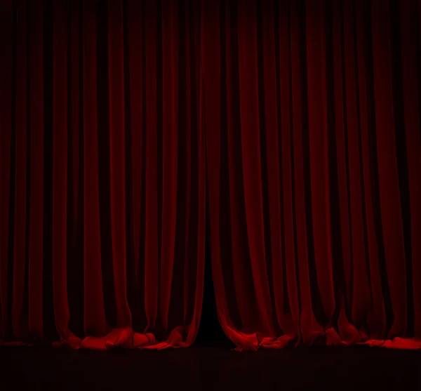 Червона завіса в театрі . — стокове фото