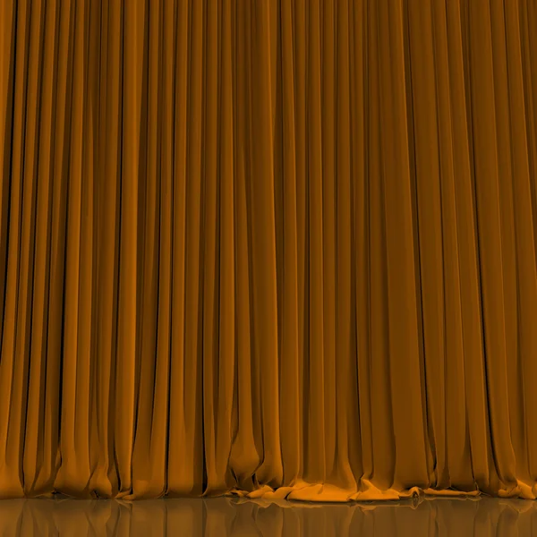 Желтый занавес в театре . — стоковое фото