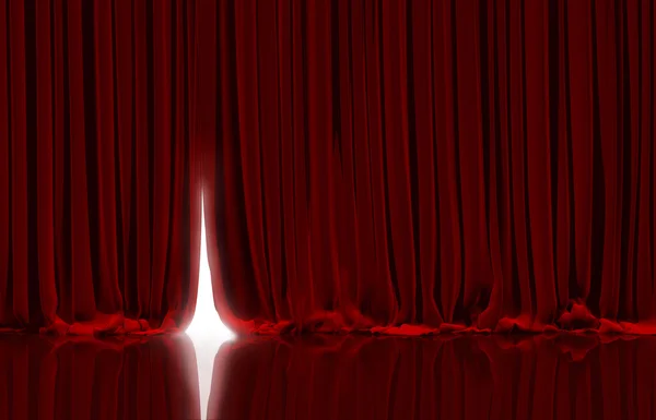 Tirai merah di teater . — Stok Foto