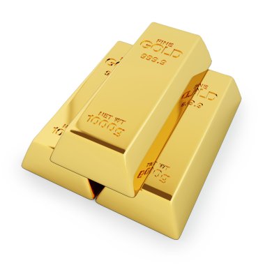 3B yığın altın barlar.