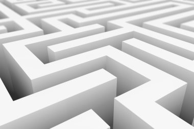 Beyaz Labirent, çıkış yolu bulmak için karmaşık.