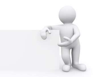 3D boş şekil ayakta mevcut boş billboard kırpma p ile