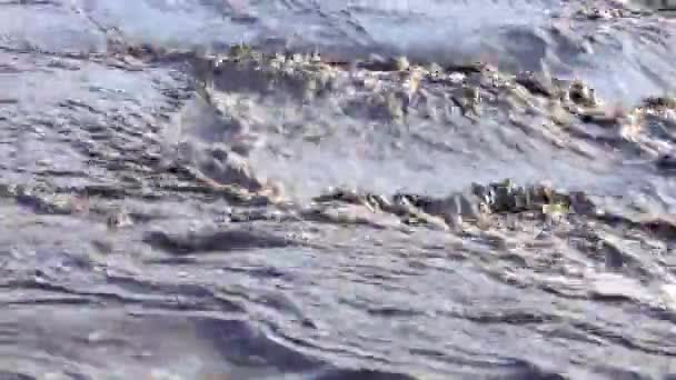 Zbliżenie Pęd Brudnej Wody Ulewnym Deszczu — Wideo stockowe