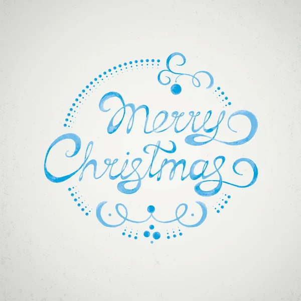 Merry christmas kalligrafische inscriptie. embleem van handgetekende w — Stockvector