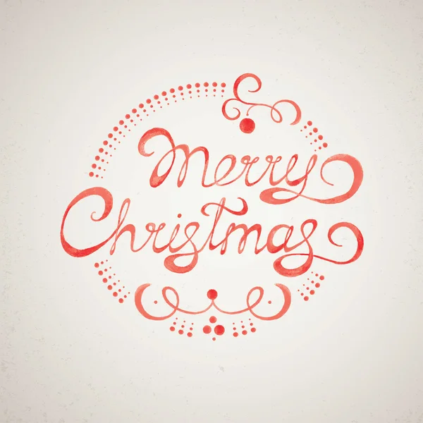Joyeux Noël inscription calligraphique. Emblème dessiné à la main w — Image vectorielle