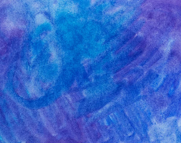 水彩画背景。青と紫の色のテクスチャ — ストック写真