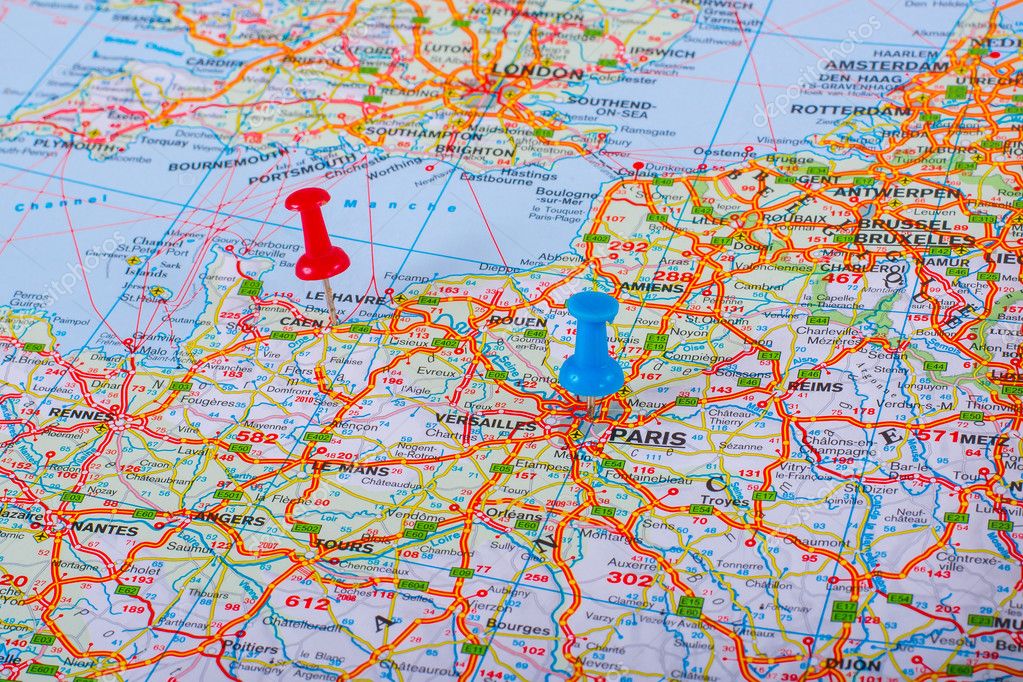 Париж на карте мира Париж на карте мира