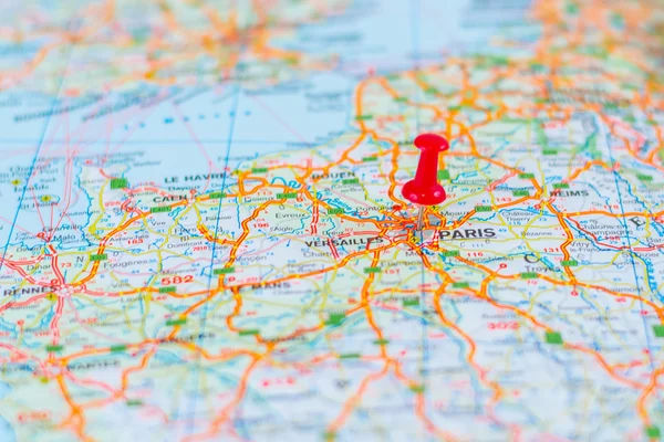 Map pin in a map of France