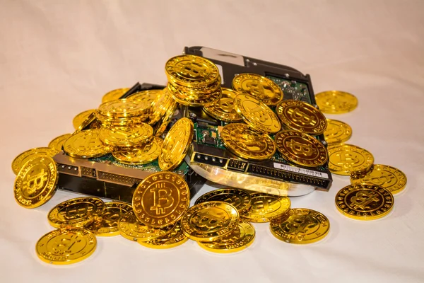 Virtuelle Währung Bitcoin — Stockfoto