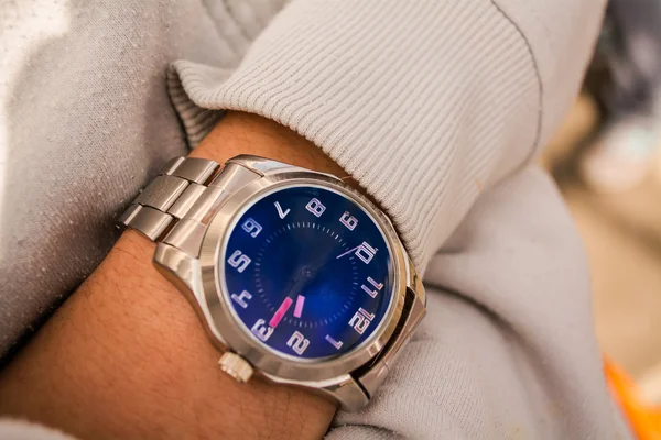 Wristwatch on hand — Stock Photo, Image