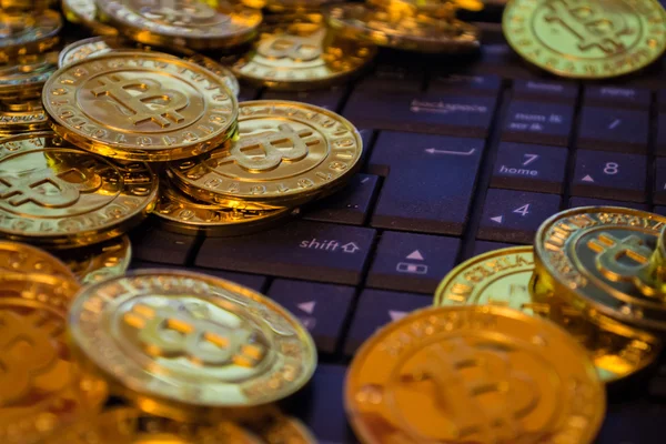 Virtuelle Währung Bitcoin — Stockfoto