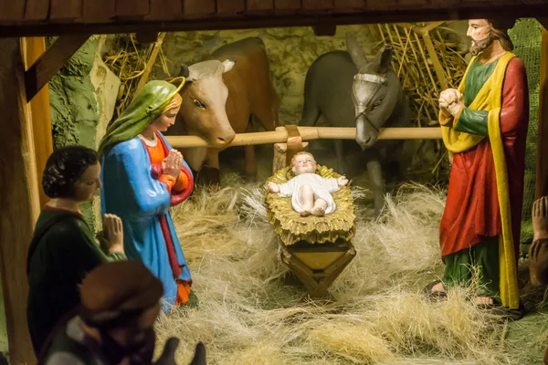 Jesu födelse i Betlehem Stockbild