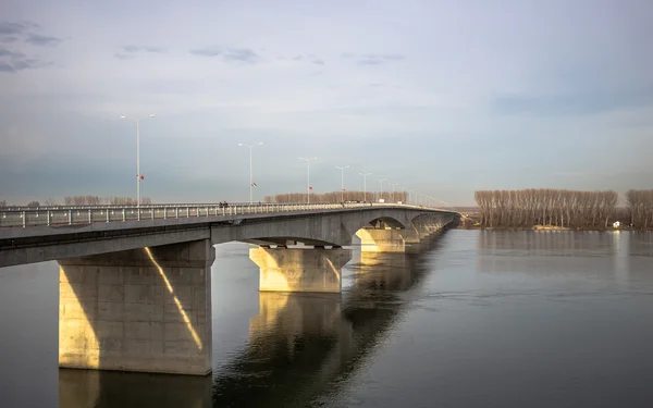 Nuevo puente en Belgrado, Serbia - Pupinov más —  Fotos de Stock