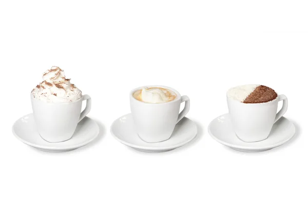 다양 한 커피 컵의 컬렉션 — 스톡 사진