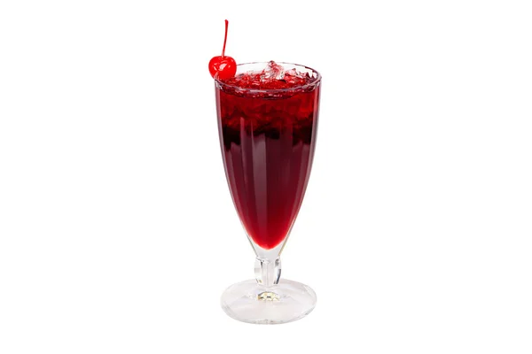 Iced drankje met cherry — Stockfoto