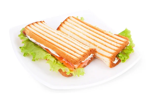 Sandwich con un salmone — Foto Stock