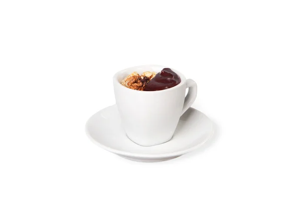 Sıcak çikolata içer ceviz ile