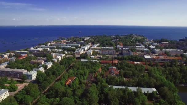 Cathedral of St Nicholas in Kronstadt Saint Petersburg — Stock Video