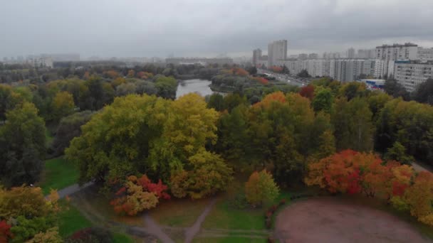 A beleza de um parque de outono em São Petersburgo. — Vídeo de Stock