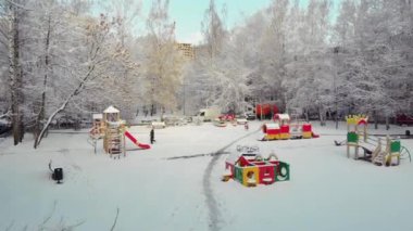 St. Petersburg 'daki kış parkının havadan görünüşü.