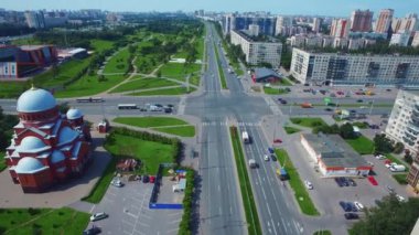 Kuşbakışı modern Saint Petersburg