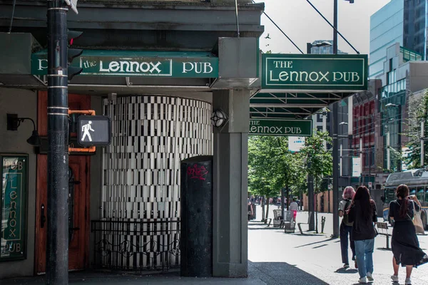 Vancouver Canada Juin 2020 Vue Enseigne Bar Irlandais Lennox Pub — Photo